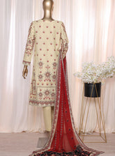 Anmol By HZ Textile Chikankari Embroidered Lawn 3 Piece Unstitched Suit HZ24AV2 ACE-23467